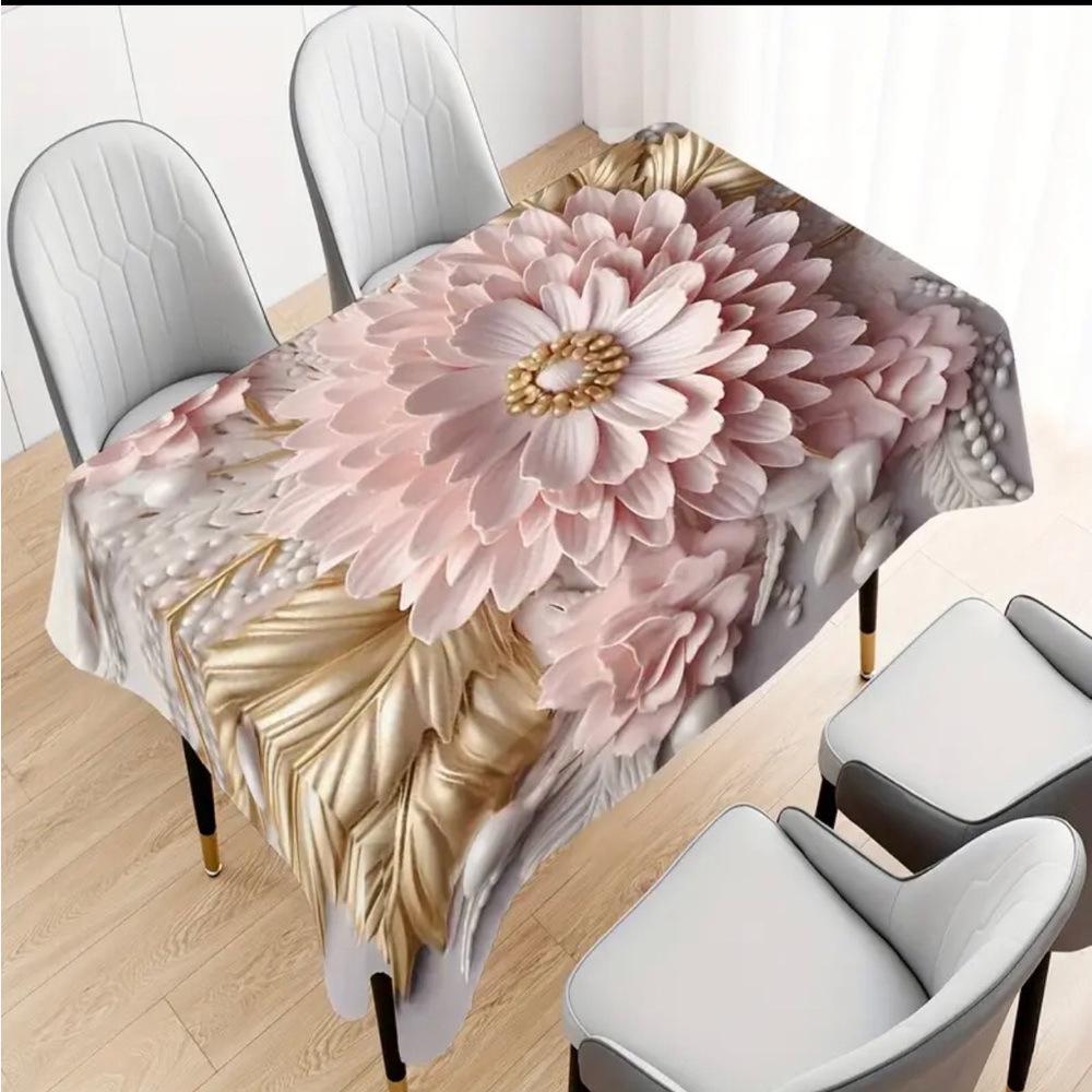 Beautiful floral pattern 3D Table Cloth